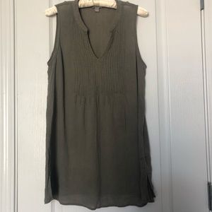 J. Jill Army Green Sleeveless Blouse